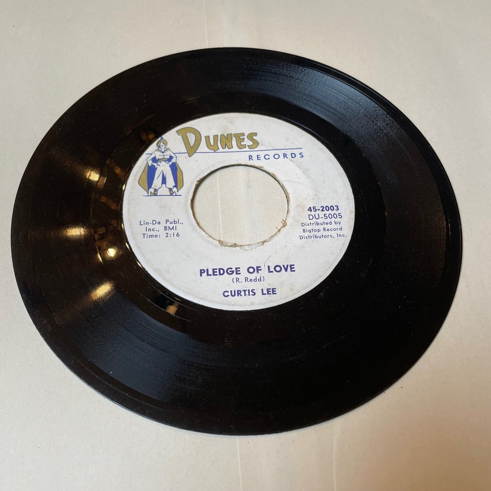 Curtis Lee Then Ill Know Pledge Of Love Dunes Records 45 2003 Vintage Vinyl - Picture 2 of 2